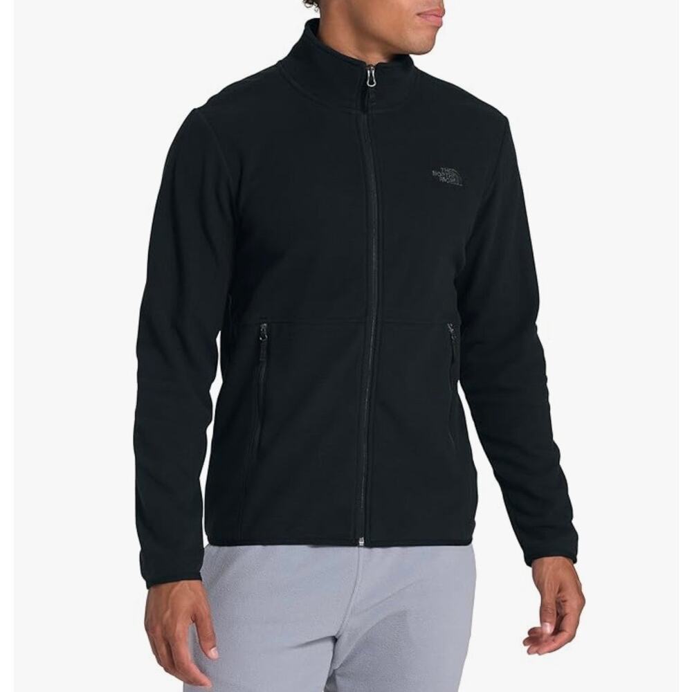 The North Face Men's Full Zip Fleece Jacket Long Sleeves‎ Outdoor Gray Size XL